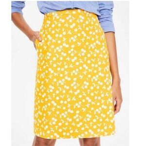 Boden cheery yellow business casual 10R royalcore skirt